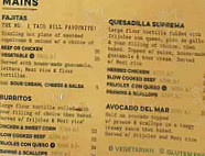 Taco Bill Mexican Restaurant menu