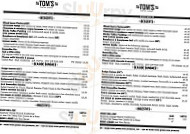 Tom's Dining Rooms menu