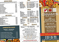 Cinnamon Indian Takeaway menu