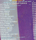 Spice Of India menu