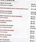 Kingsway Kebabs menu