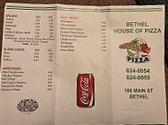 Bethel House Of Pizza menu