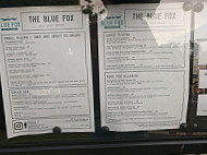 The Blue Fox Bar + Kitchen menu