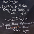 Le Belouga menu