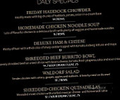 The Mill Cafe menu