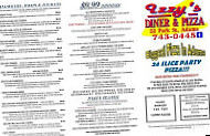 Izzy'a Diner Pizza menu