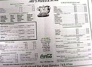 Ari's Pizza Subs menu