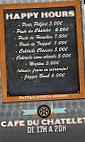 Café Du Châtelet menu