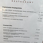 Restaurant arCuisine menu
