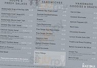The Beach Shack menu