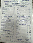 Bradford Seafood menu