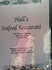 Hall's Seafood menu