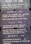La Fourchette menu