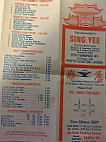 Sing Yee menu