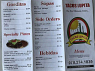 Tacos Lupita menu