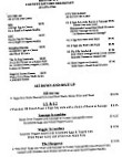 Bonnie B's Country Kitchen menu