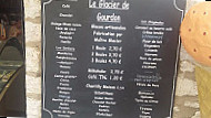Le Glacier De Gourdon menu