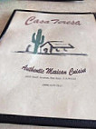 Casa Teresa Mexican menu