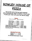 Rowley House Of Pizza menu