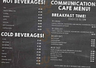 Communications Cafe menu