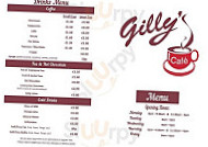 Gilly's Cafe menu