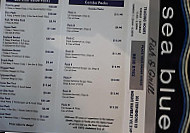 Sea Blue Fish Grill menu