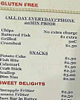Snappas Fish 'n ' Chippery menu