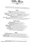 Villa Rose Restaurant menu