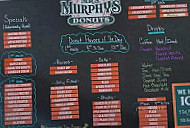 Mrs. Murphy's Donuts menu