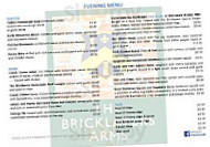 Bricklayers Arms menu