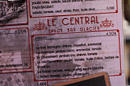 Central Bar menu
