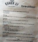 Esher Street Cafe & Deli menu