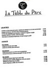 La Table Du Parc menu