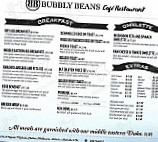 Bubbly Beans Cafe/ Middle Eastern Grocer/ Bakery menu