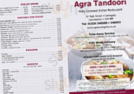 Agra Tandoori Coningsby menu