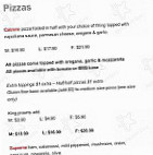 Russos Pizzeria menu