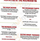 The Holyrood 9A menu