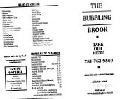 Bubbling Brook menu