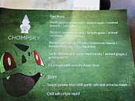 Chompsky menu