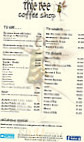 Thie Bee Coffee Shop menu