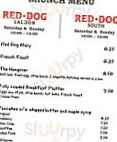 Red Dog Saloon Soho menu