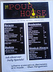 The Pourhouse menu