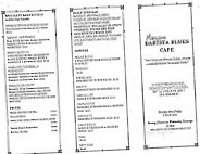Barista Blues Cafe menu