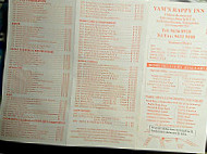 Yam's Happy Inn Chinese Restaurant menu