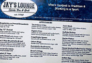 Jay's Lounge menu