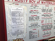 Frosty Boy Of Watervliet menu
