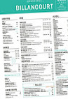 Brasserie Billancourt menu