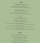 Le Vaisseau Vert menu