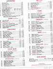 Asian Buffet menu