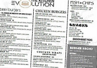 The Kitchen Evolution menu